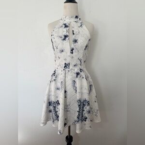 Floral Halter Neck Dress